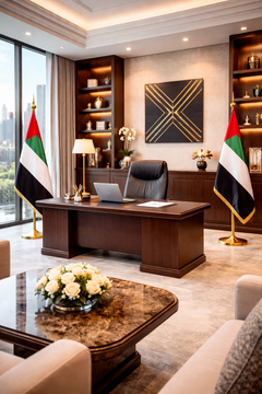 Custom Printed Conference Flag 180 x 100 cm with 3 Meter VVIP Pole – Double-Sided Canvas Stiffener Flag | Premium Signage & Display Printing | Free Design Support | Yalla Printing UAE