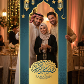 🌙 Create a Stunning Ramadan Ambience with This 180 cm Ramadan Kareem Selfie Frame Standee