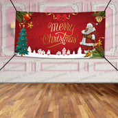2×1 Meter Merry Christmas Horizontal Banner – Premium Festive Wall Backdrop | Christmas Decoration UAE | Yalla Printing