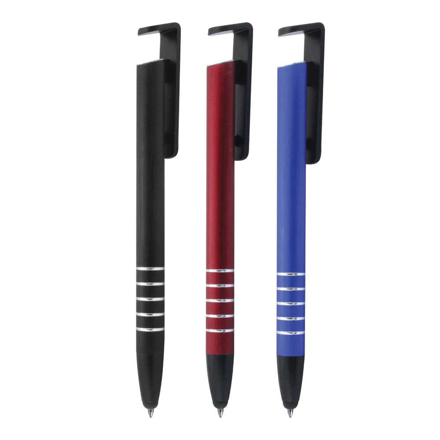 Custom Printed 3 In 1 Metal Pens - Stainless Steel With Premium Display System - Stainless Steel | Logo Branding Corporate Gift | UAE Delivery | Yalla Printing UAE