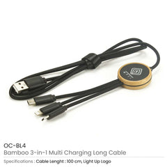 Custom Printed 3 - In - 1 Multi - Charging Long Cable - Eco - Friendly RPET | Exhibitions, Conferences, Corporate Events | Yalla Printing UAE