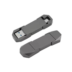 Custom Printed Otg USB Flip In Gun Metal 32Gb V. 3.0 Type C Flip Magnetic Cap - Stainless Steel | Exhibitions, Conferences, Corporate Events | Yalla Printing UAE