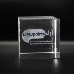 Custom Printed 3D Cube Crystals | Corporate Award & Recognition Gift | UAE Delivery | Yalla Printing UAE