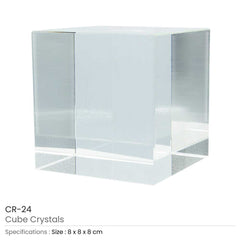 Custom Printed 3D Square Crystals | Corporate Award & Recognition Gift | UAE Delivery | Yalla Printing UAE