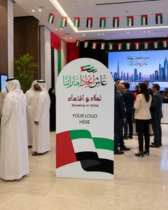 UAE National Day 2026 Backdrop – Growing in Unity Flag Design – Yalla Printing UAE