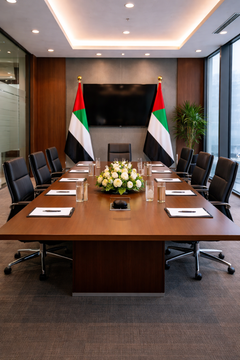 Custom Printed Conference Flag 150 x 100 cm with 2 Meter VIP Pole – Double-Sided Taffeta Satin Fabric Flag | Premium Signage & Display Printing | Free Design Support | Yalla Printing UAE