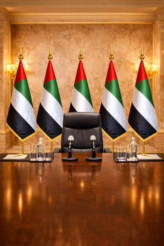 Custom Printed Conference Flag 180 x 100 cm with 3 Meter VVIP Pole – Double-Sided Canvas Stiffener Flag | Premium Signage & Display Printing | Free Design Support | Yalla Printing UAE