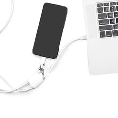 Custom Printed 4 In 1 Lanyard Charging Cable 60W, 120Cm Long With Hook For Id Card And Phone Pad | Corporate Award & Recognition Gift | UAE Delivery | Yalla Printing UAE
