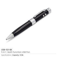 Custom Printed 5 In 1 Multi - Function Pen USB 8Gb | Exhibitions, Conferences, Corporate Events | Yalla Printing UAE
