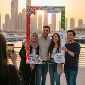 UAE National Day Selfie Frame Cutout – 120 × 80 cm | 54th Eid Al Etihad Photo Booth Frame | Yalla Printing UAE