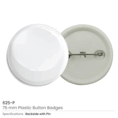 Custom Printed Plastic Button Badges | Logo Branding Corporate Gift | UAE Delivery | Yalla Printing UAE