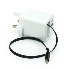 80W GaN Fast Charger Adaptor with Retractable Built-in Type-C Cable