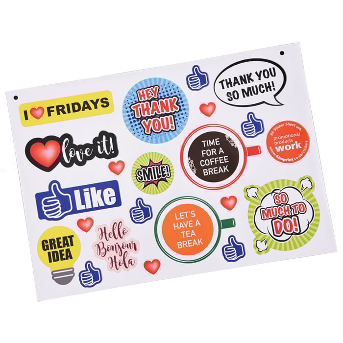 Custom A5 Sticker Sheet with Die Cutting – Personalized Sticker Sheets for Business Branding, Packaging & Promotions | Yalla Printing