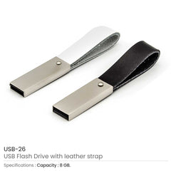 Custom Printed 8Gb USB With Leather Strap | Exhibitions, Conferences, Corporate Events | Yalla Printing UAE