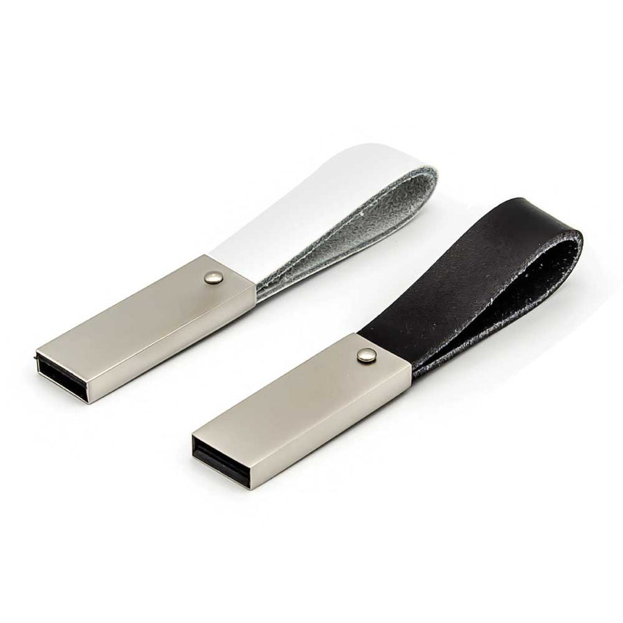 8GB USB with Leather Strap | Logo Branding Flash Drive – Yalla Printing UAE