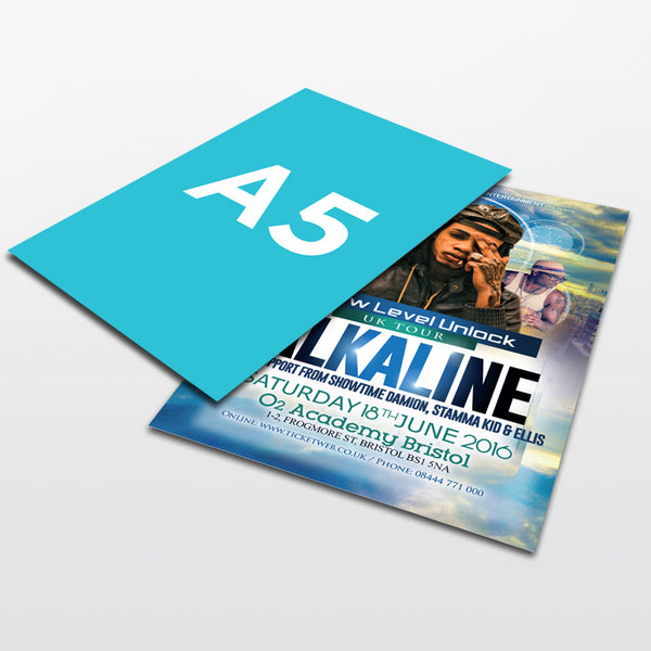 منشورات بحجم A5 على الوجهين – مطبوعات ملونة عالية الجودة | Yalla Printing