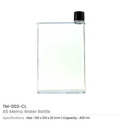 Custom Printed A5 Memo Water Bottles | Logo Branding Corporate Gift | UAE Delivery | Yalla Printing UAE