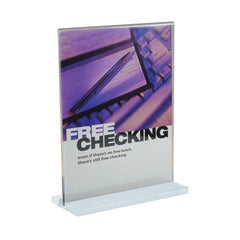 Custom Printed Acrylic Desk Sign Holders In Transparent 8 X 21 CM | Logo Branding Corporate Gift | UAE Delivery | Yalla Printing UAE