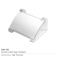 Custom Printed Acrylic Desk Sign Holders 21 X 5 CM | Logo Branding Corporate Gift | UAE Delivery | Yalla Printing UAE