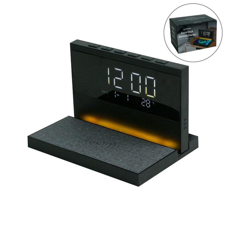 Custom Printed Dorniel Alarm Clock, 15W Wireless Charger And Night Light | Exhibitions, Conferences, Corporate Events | Yalla Printing UAE