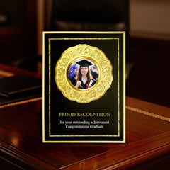 Aluminum Award Plaque A3 Size with Stand & Gold Plate in Presentation Box | Restaurant & Takeaway Branding – Yalla Printing UAE