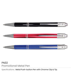 Custom Printed Aluminum Ball Pens | Logo Branding Corporate Gift | UAE Delivery | Yalla Printing UAE