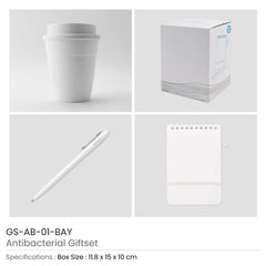 Custom Printed Antibacterial Gift Sets With Cup And Notepad | Logo Branding Corporate Gift | UAE Delivery | Yalla Printing UAE