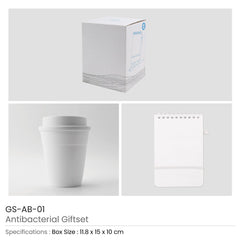 Custom Printed Antibacterial Gift Sets With Cup And Notepad | Logo Branding Corporate Gift | UAE Delivery | Yalla Printing UAE