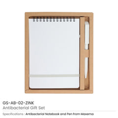 Custom Printed Antibacterial Gift Sets With Notepad And Pen | Logo Branding Corporate Gift | UAE Delivery | Yalla Printing UAE