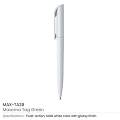 Custom Printed Antibacterial Pens Tag Green | Logo Branding Corporate Gift | UAE Delivery | Yalla Printing UAE