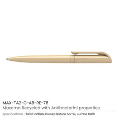 Antibacterial Recycled Pen | Logo Printed Business Gift – Yalla Printing UAE
