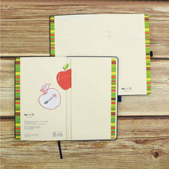 Custom Printed Appeel A5 Pu Notebooks With Elastic Band Pen Loop Bookmark | Logo Branding Corporate Gift | UAE Delivery | Yalla Printing UAE