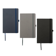 Custom Printed Appeel A5 Pu Notebooks With Elastic Band Pen Loop Bookmark | Logo Branding Corporate Gift | UAE Delivery | Yalla Printing UAE