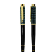 Arabic Traditional Bisht Design Metal Pens , Glossy Black with Gold Outline | Custom Packaging Printing | Free Design Support | Yalla Printing UAE