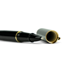 Arabic Traditional Bisht Design Metal Pens , Glossy Black with Gold Outline | Custom Packaging Printing | Free Design Support | Yalla Printing UAE