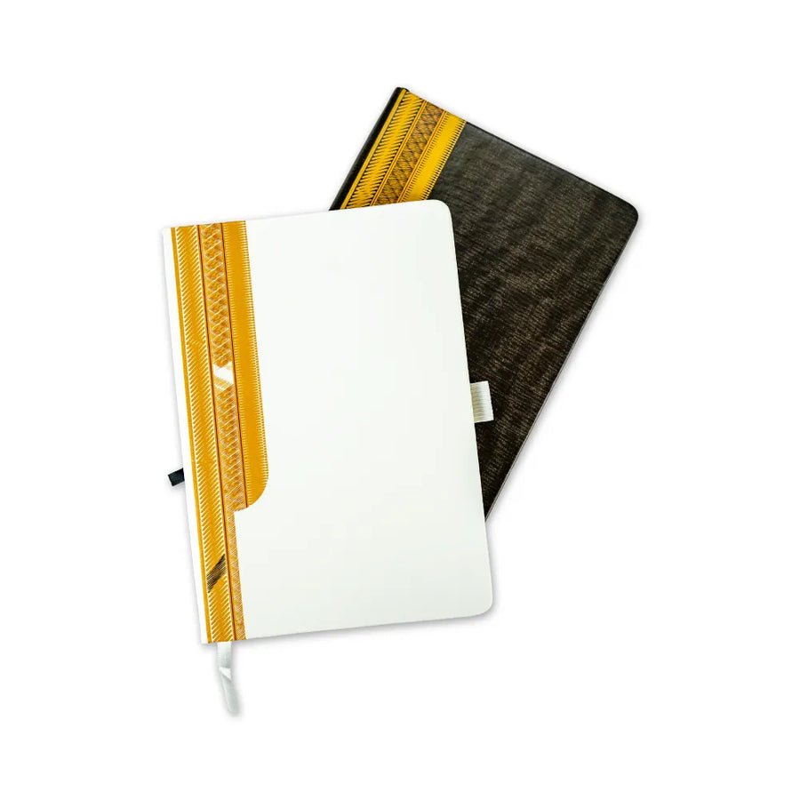 Arabic Bisht Style Notebooks — A5 Hard Cover With Elastic Band, Bookmark & Pen Holder | Logo Branding Corporate Gift | UAE Delivery | Yalla Printing UAE