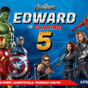 Custom Avengers Style Birthday Banner - Personalized with Name and Age - Yalla Printing