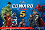 Custom Avengers Style Birthday Banner - Personalized with Name and Age - Yalla Printing