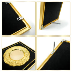 Aluminum Award Plaque A3 Size with Stand & Gold Plate in Presentation Box | Restaurant & Takeaway Branding – Yalla Printing UAE