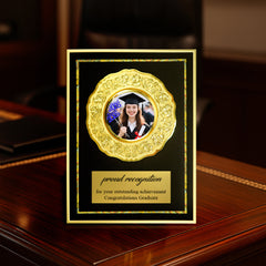 Aluminum Award Plaque A3 Size with Stand & Gold Plate in Presentation Box | Restaurant & Takeaway Branding – Yalla Printing UAE
