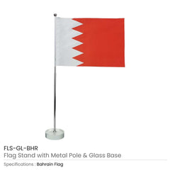 Custom Printed Flag With Metal Pole And Glass Base - Premium Polyester Fabric | Premium Signage & Display Printing | Free Design Support | Yalla Printing UAE