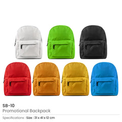 Custom Printed Promotional Backpacks with 2 Zipper Compartments | Logo Branding Corporate Gift | UAE Delivery | Yalla Printing UAE