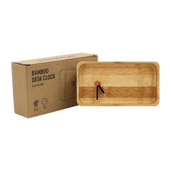 Rectangular Bamboo Desk Clock – Yalla Printing UAE