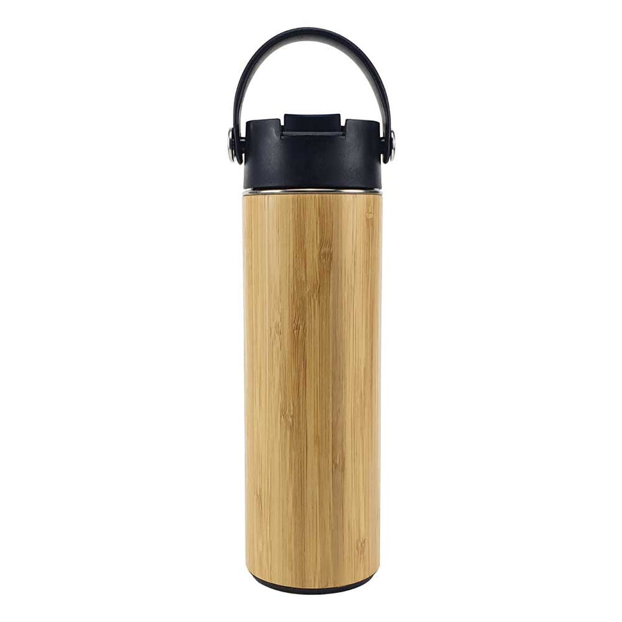 Custom Printed Bamboo Flask With Tea Infuser - Stainless Steel | Exhibitions, Conferences, Corporate Events | Yalla Printing UAE