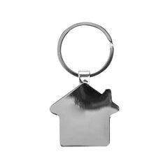 Custom Printed Bamboo & Metal Keychain House Shaped - Stainless Steel | Logo Branding Corporate Gift | UAE Delivery | Yalla Printing UAE