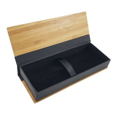 Bamboo Pen Box with Velvet Interior | Logo Printed Business Gift – Yalla Printing UAE