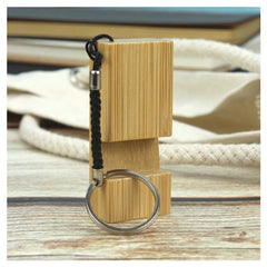 Custom Printed Bamboo Phone Stand Keychain - Bamboo | Exhibitions, Conferences, Corporate Events | Yalla Printing UAE