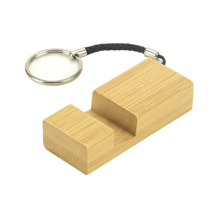 Custom Printed Bamboo Phone Stand Keychain - Bamboo | Exhibitions, Conferences, Corporate Events | Yalla Printing UAE