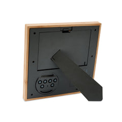 Bamboo Photo Frame with Digital Clock – Yalla Printing UAE