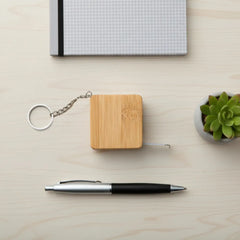 Bamboo Retractable Measuring Tape Keychains | Custom Packaging Printing | Free Design Support | Yalla Printing UAE